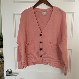 A New Day Coral Pocketed Oversized Fit Cardigan